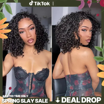 ✨ Boho Braids Water Wave Pre-Cut Lace Wig – Premium Fiber, Beginner Friendly