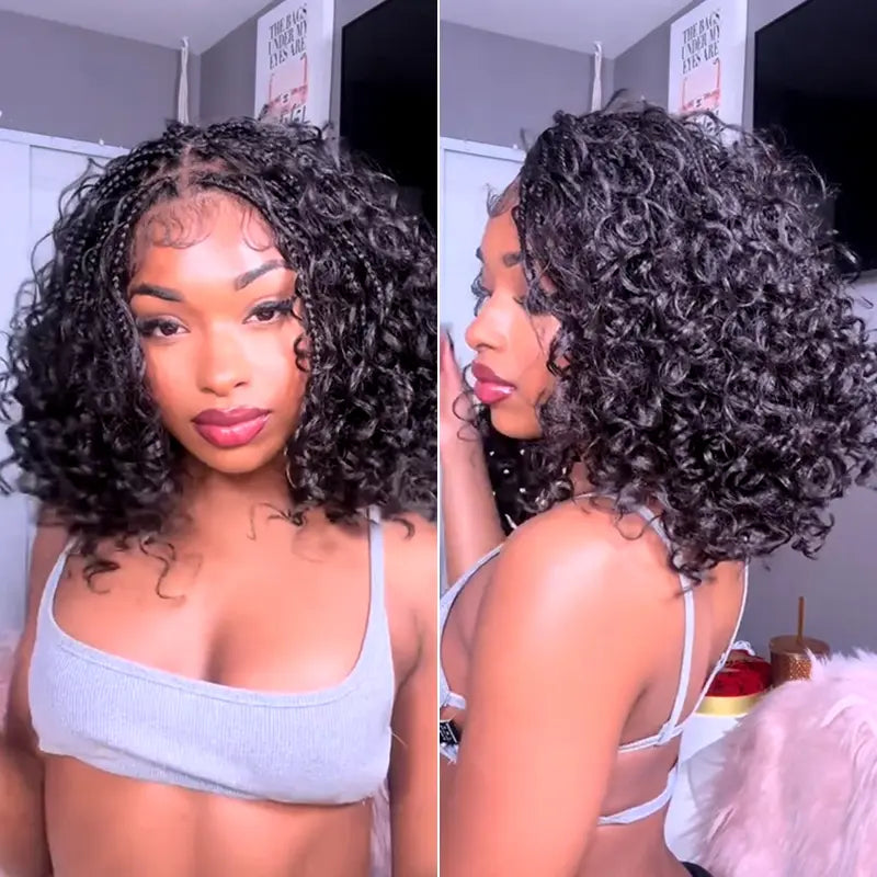 ✨ Boho Braids Water Wave Pre-Cut Lace Wig – Premium Fiber, Beginner Friendly