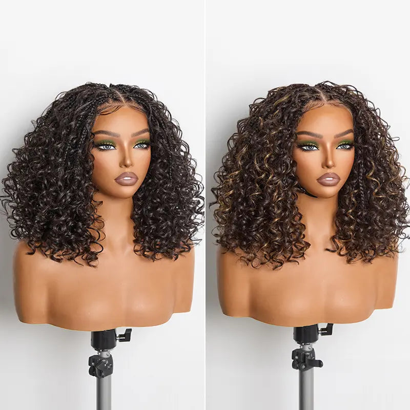 ✨ Boho Braids Water Wave Pre-Cut Lace Wig – Premium Fiber, Beginner Friendly