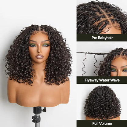 ✨ Boho Braids Water Wave Pre-Cut Lace Wig – Premium Fiber, Beginner Friendly