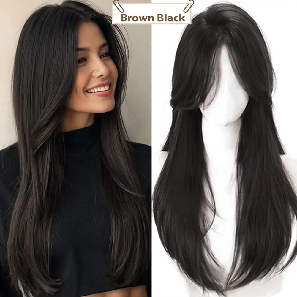 Hair Topper Slightly Layered Synthetic Extensions No Wig