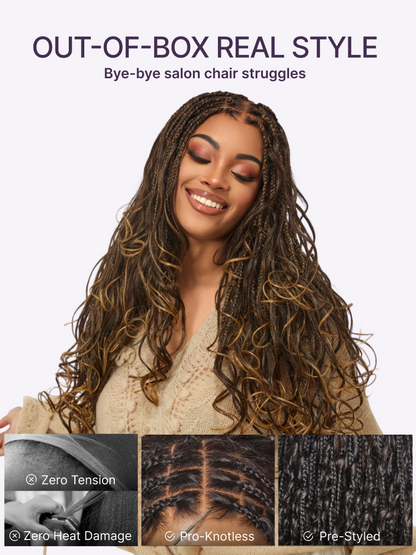Salon Braids HD Lace Knotless Wig