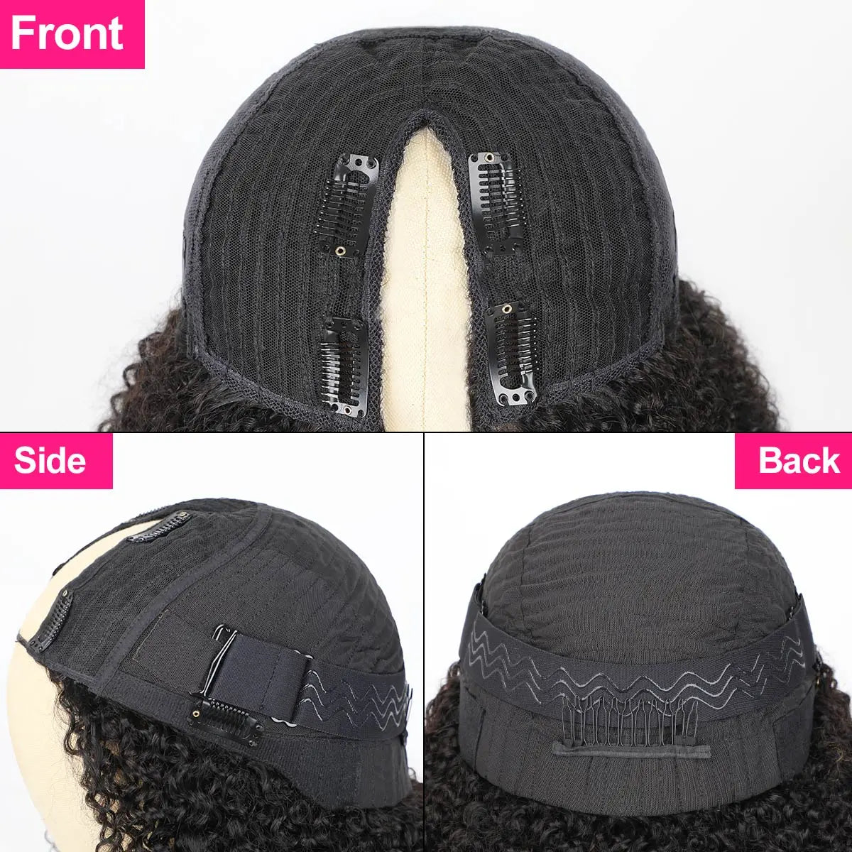 ✨ Afro Curly V Part Wig  180%-250% Density 💕 No Leave Out Human Hair 💇🏽‍♀️ Glueless Wig  Beginner Friendly 👑