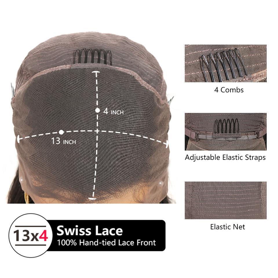 Deep Wave Lace Front Wigs 100% Human Hair Wigs Natural Hairline