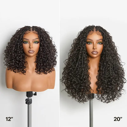 ✨ Boho Braids Water Wave Pre-Cut Lace Wig – Premium Fiber, Beginner Friendly