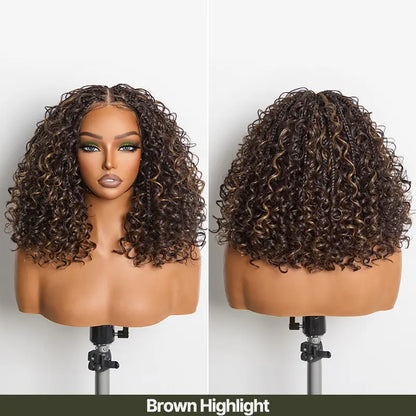 ✨ Boho Braids Water Wave Pre-Cut Lace Wig – Premium Fiber, Beginner Friendly