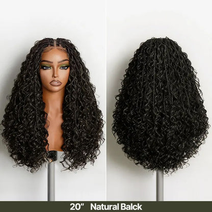 ✨ Boho Braids Water Wave Pre-Cut Lace Wig – Premium Fiber, Beginner Friendly