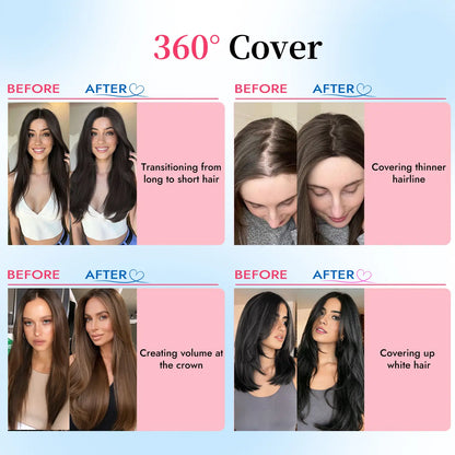 Hair Topper Slightly Layered Synthetic Extensions No Wig